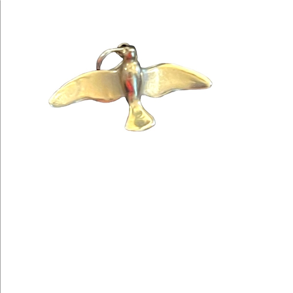 Vintage 10k gold Dove religious christian symbol necklace pendant - Picture 6 of 9